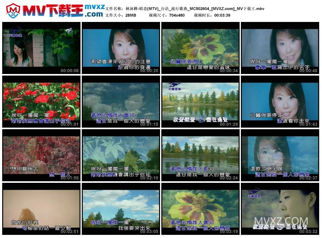 林沐桦-暗恋(MTV)_台语_流行歌曲_MC502604